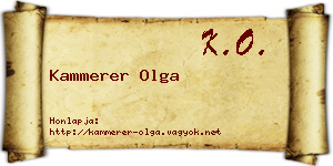 Kammerer Olga névjegykártya
