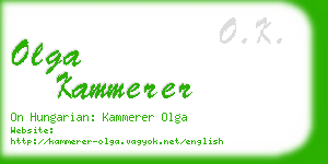 olga kammerer business card